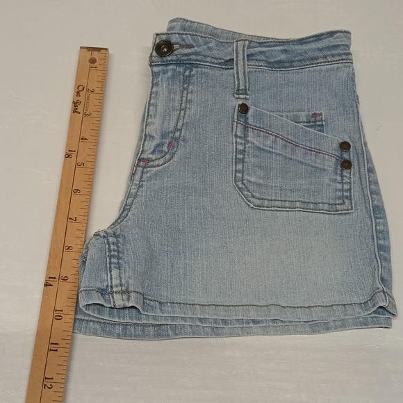 Big girls shorts light Blue wash mid-rise short girl size 14 regular outdoor - Picture 7 of 10